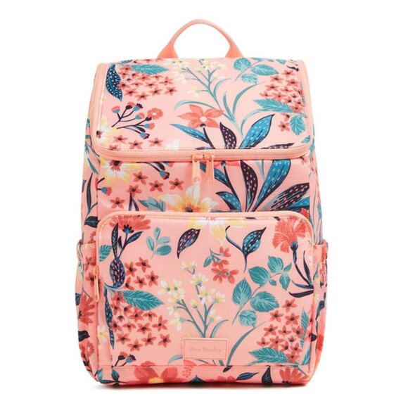 Vera Bradley Paradise Bright Coral Cooler Backpack NWT - Picture 1 of 9
